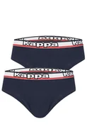 Majtki damskie - Kappa 2-pack slipy męskie bawełniane granatowe z logotypem K1114, Kolor granatowy, Rozmiar M, Kappa - Intymna - miniaturka - grafika 1
