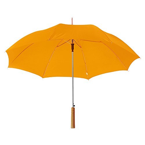 eBuyGB Zestaw 6 automatycznych parasoli dla fotografa ślubnego, składany parasol, długi parasol z uchwytem na kij, parasol przeciwdeszczowy, kolorowy, pomarańczowy, 94 cm, rozpiętość 84 cm długości