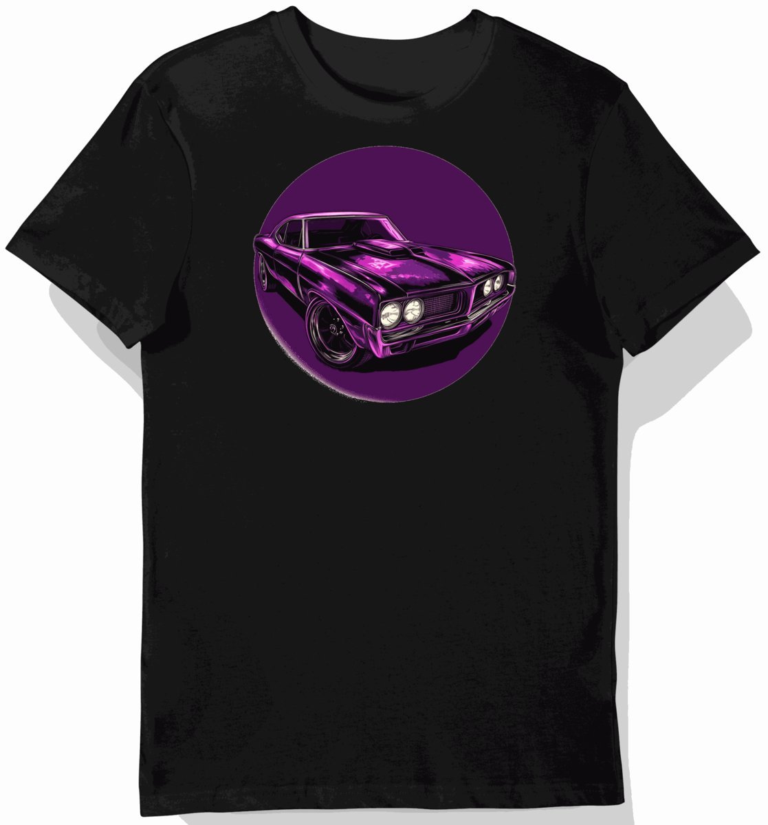 Koszulka męska czarna z nadrukiem klasycznego Pontiaca GTO 6247 3XL