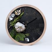 Zegary - Zegar ścienny drewniany rzymski czosnek fi 30 cm, Tulup - miniaturka - grafika 1
