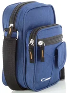 Torby męskie - MAŁA TORBA MĘSKA NA RAMIĘ SASZETKA SPORTOWA MIEJSKA BAG NIEBIESKI - miniaturka - grafika 1