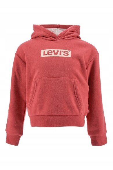 LEVIS BLUZA DZIECIĘCA Z KAPTUREM Z NADRUKIEM LOGO CZERWONA 164 K_A
