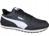 Buty sportowe męskie - Puma St Runner V4 399068 01 Buty Męskie Joggery Sportowe Czarne Skórzane - miniaturka - grafika 1