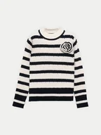 Swetry dla chłopców - Abel & Lula Sweter 5829 Biały Regular Fit - miniaturka - grafika 1