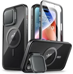 Supcase Etui pancerne i-Blason Shield Mag SP do MagSafe do iPhone 15 Pro Max, czarno-przezroczyste - Etui i futerały do telefonów - miniaturka - grafika 1