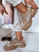 Sneakersy damskie - Sneakersy damskie LIZZE khaki Dstreet ZY0455-39 - miniaturka - grafika 1
