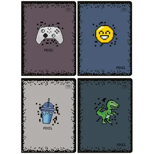 4X ZESZYT A5 16 KARTEK, DO NAUKI PISANIA, W TRZY LINIE, PIXEL+ ŚCIAGAWKA - Zeszyty szkolne - miniaturka - grafika 1