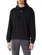 Bluzy męskie - HUGO Męska bluza z kapturem Dapo Relaxed-Fit z bawełny z kontrastowym logo, czarny (Black1), XXL - miniaturka - grafika 1