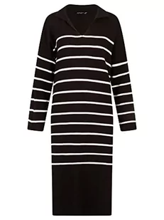 APART Fashion Damska sukienka maxi z miękkiej dzianiny, czarno-biała, 40 EU, czarny i biały, 40 - Sukienki - miniaturka - grafika 1