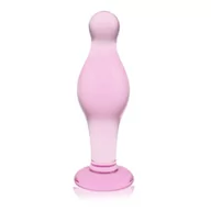 Korki analne - Lovetoy 4.5&quot; Glass Romance - szklany korek analny różowy - miniaturka - grafika 1