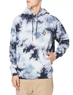 Bluzy męskie - Volcom Męska bluza z kapturem z motywem Deadly Stone, Multi-Tie dye, S - miniaturka - grafika 1