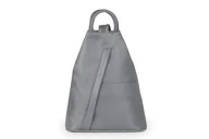 Torebki damskie - Plecak Skórzany Vera Pelle Piramide Antracyt - miniaturka - grafika 1