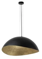 Lampy sufitowe - Żywicowa lampa wisząca do salonu SOLARIS 40602 Sigma czarny złoty - miniaturka - grafika 1