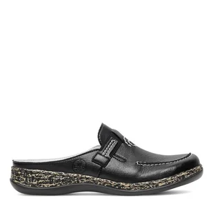 Klapki Rieker 46393-00 Czarny - Klapki i japonki damskie - miniaturka - grafika 1