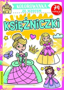 Books And Fun Księżniczki. Kolorowanka ze wzorem praca zbiorowa - Książki edukacyjne - miniaturka - grafika 1