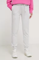 Spodnie damskie - Superdry spodnie dresowe kolor szary melanżowe - miniaturka - grafika 1
