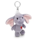 Plecaki - Breloczek do kluczy Słonik Love ciemnoszary 10cm ° - Pluszowy towarzysz przytulanka zwierzęca z kółkiem na klucze do smyczy, torby albo plecaka - miniaturka - grafika 1