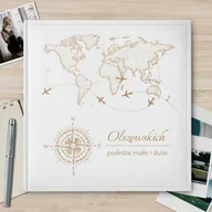 Albumy fotograficzne - Duży album na zdjęcia z grawerem dla pary podróżników na ślub roczn - miniaturka - grafika 1