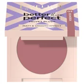 Róże do policzków - EVELINE Better Than Perfect Velvet Blush róż prasowany 03 - miniaturka - grafika 1