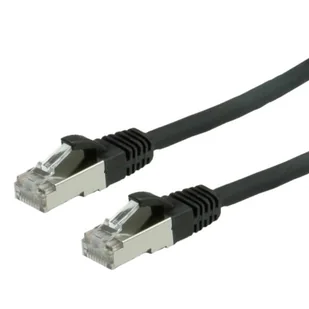 Value S/FTP Patch Cord Cat.6, halogen-free, black, 0.5 m kabel sieciowy 7611990113439 - Kable miedziane - miniaturka - grafika 2