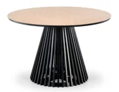 Stoły - Okrągły nowoczesny stół na czarnej podstawie S3-H71 - miniaturka - grafika 1