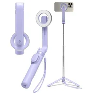 Selfie stick - Uchwyt selfie SPIGEN S571W MagSafe Bluetooth Tripod Fioletowy - miniaturka - grafika 1