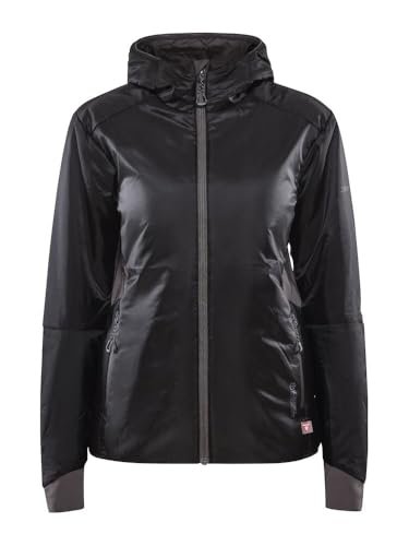 Craft ADV EXPLORE LIGHTWEIGHT | lekka kurtka damska M | czarna | pakowalna kurtka outdoorowa damska | izolacja PrimaLoft | 2 kieszenie zapinane na zamek błyskawiczny | kaptur | wstawki ze stretchu |