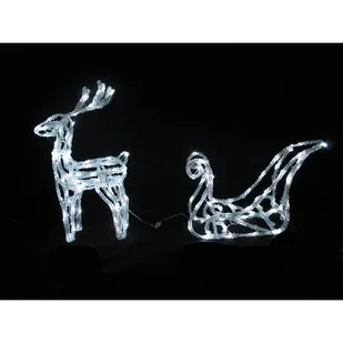 Renifer z saniami zewnętrzny 140 LED 100 cm - Ozdoby bożonarodzeniowe - miniaturka - grafika 1