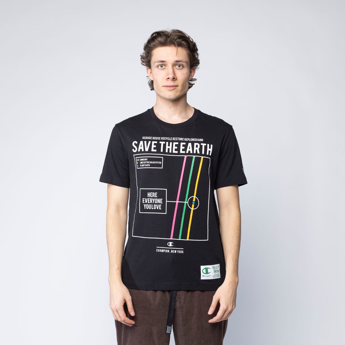 Champion Eco Graphic Print T-Shirt Black - Xl