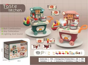 Madej Kuchnia wózek woda światło muzyka GXP-803681 - Zabawki AGD - miniaturka - grafika 1