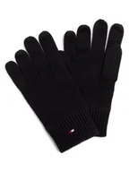 Rękawiczki - Tommy Hilfiger Rękawiczki z zawartością kaszmiru Mężczyźni Bawełna czarny jednolity, ONE SIZE - miniaturka - grafika 1