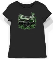 Koszulki i topy damskie - Koszulka damska czarna z Jeepem w Zielonym Otoczeniu XL - miniaturka - grafika 1