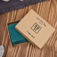 Portfele - Portfel damski skórzany we wzory geometryczne mały vintage zielony RFID Paolo Peruzzi T-112-HGR - miniaturka - grafika 1