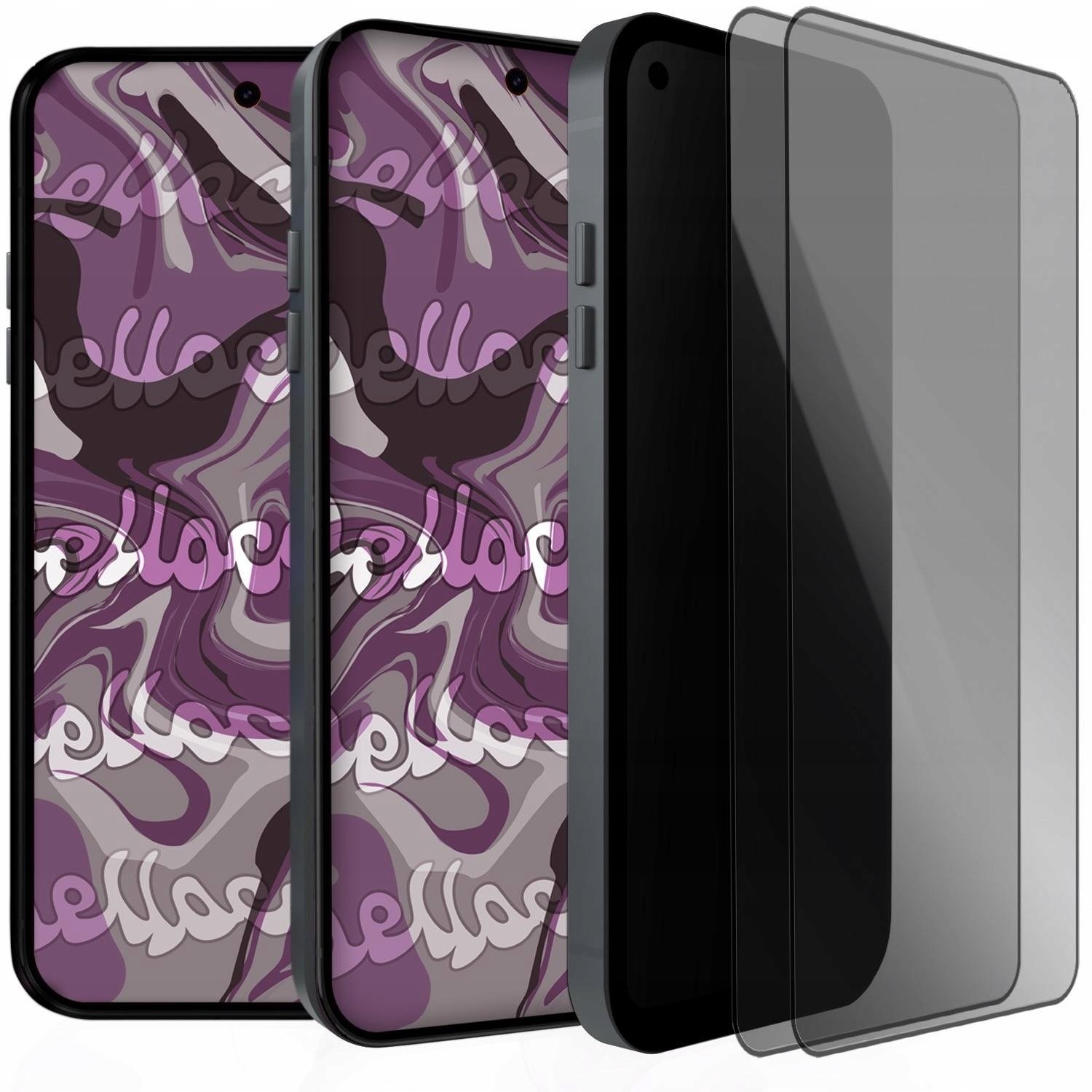 Hello Case [2-PAK] Szkło Hartowane Do Samsung Galaxy S24 Plus prywatności, 9H