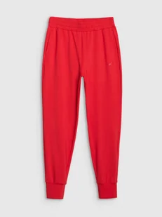 Damskie spodnie treningowe 4F 4FRSS25TFTRF0789 - czerwone - Spodnie sportowe damskie - miniaturka - grafika 1