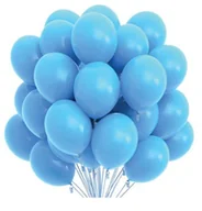 Baby shower i roczek - Balony niebieskie na Urodziny Gotowy Zestaw balonów Dekoracje balonowe Chrzest Roczek - miniaturka - grafika 1