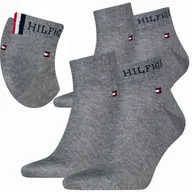 Skarpetki męskie - TOMMY HILFIGER SKARPETY MĘSKIE STOPKI 39-42 szary - miniaturka - grafika 1
