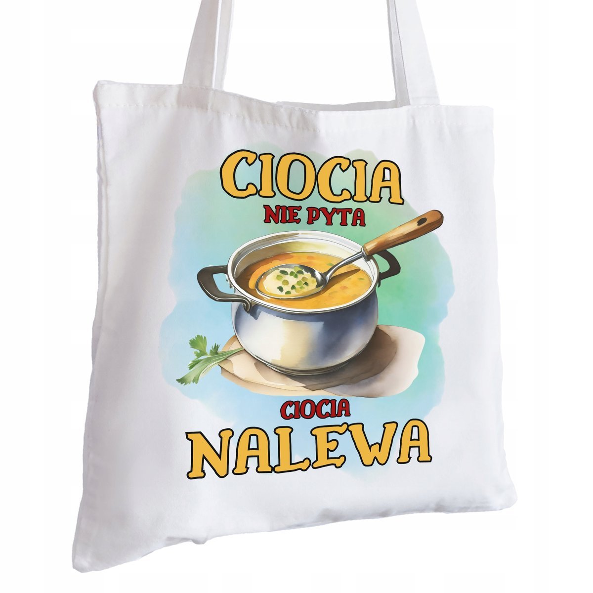Torba Bawełniana biała dla Cioci Na Prezent ekologiczna Trwały Nadruk