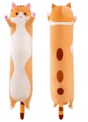 Maskotki i pluszaki - MASKOTKA DŁUGI KOT KOTEK PARÓWKA PLUSZAK PRZYTULANKA ZABAWKA PODUSZKA 90 cm - miniaturka - grafika 1