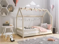 Łóżka dla dzieci i młodzieży - Łóżko Domek dziecięce 160x80 dla dzieci sosna bielona D5 - miniaturka - grafika 1