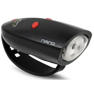 Hornit Nano lampka do hulajnogi klakson Black Red - Dzwonki do roweru - miniaturka - grafika 1