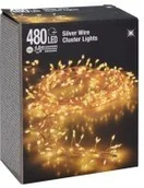 Oświetlenie świąteczne - Lampki 480 LED 4,8 metra światło ciepłe LAMPKI LED RYŻ gęste na prąd IP44 - miniaturka - grafika 1