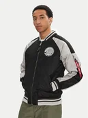 Kurtki męskie - Alpha Industries Kurtka bomber Japan Warrior Souvenir 146101 Czarny Regular Fit - miniaturka - grafika 1