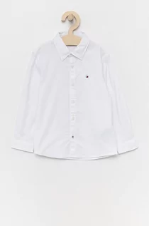 Koszulki dla chłopców - Tommy Hilfiger Koszula dziecięca kolor biały - grafika 1