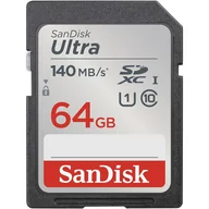 Karty pamięci - Karta Sandisk Ultra Sdxc 64Gb 140Mb/S Uhs-I Class 10 - miniaturka - grafika 1