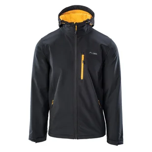 Męski Softshell ELBRUS IHAR 6299-BLK/SAFFRON – Czarny - Bluzy sportowe męskie - miniaturka - grafika 1
