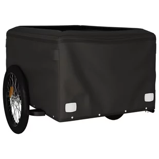 Przyczepka rowerowa, czarno-pomarańczowa, 45 kg, żelazo Lumarko! - Przyczepki rowerowe - miniaturka - grafika 9
