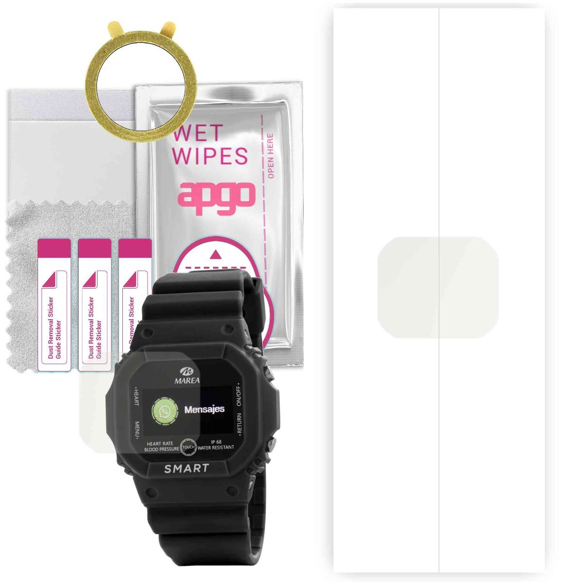 1x Folia hydrożelowa MATOWA do Marea Active - apgo Smartwatch Hydrogel MATTE Protection Ochrona na ekran smartwatcha