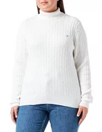 Swetry damskie - GANT Damski sweter ze stretchem bawełnianym, Eggshell, XS - miniaturka - grafika 1