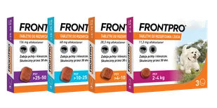 Frontpro tabletki na pchły i kleszcze XL 136mg 25-50kg x 3tabl + Frontline Dozownik na woreczki GRATIS! - Artykuły przeciw pasożytom - miniaturka - grafika 3